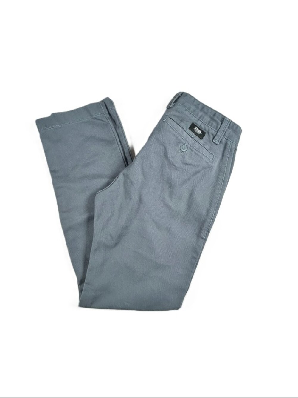 2 Pairs Vans Boys Chinos Blue/Steel Grey Size 27 - Picture 2 of 15
